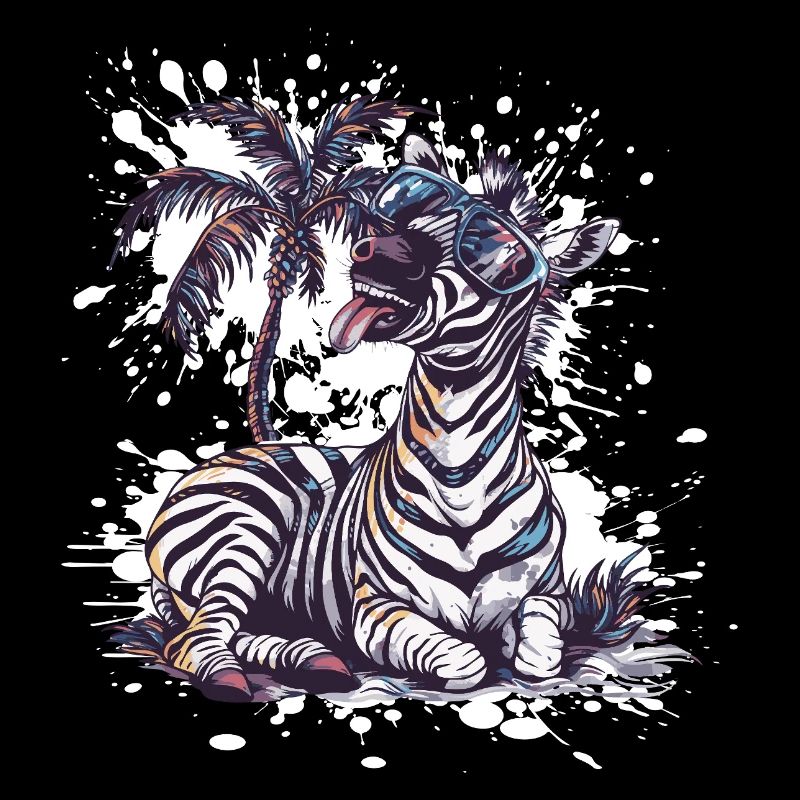 Zebra Insel Palme