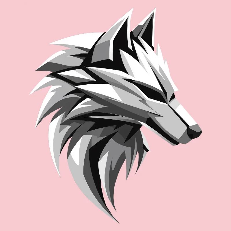 Conception de logo Wolf I Low Poly Art
