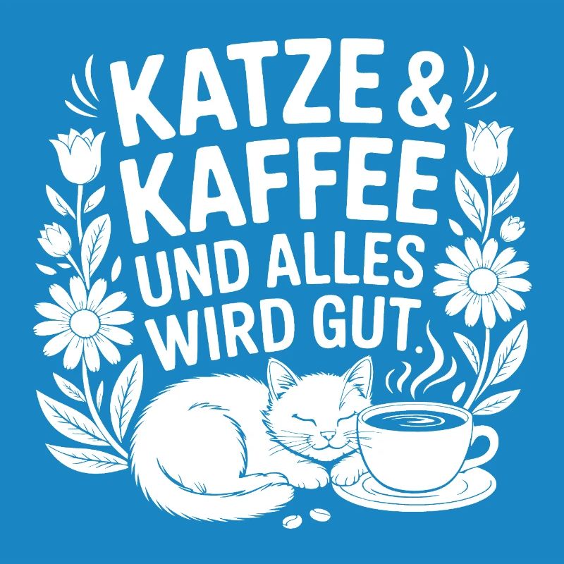 Katze und Kaffee und alles wird gut