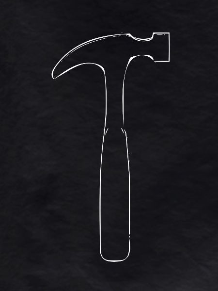 Hammer line / white