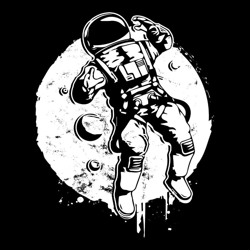 Moon Astronaut Space Rocket Alien