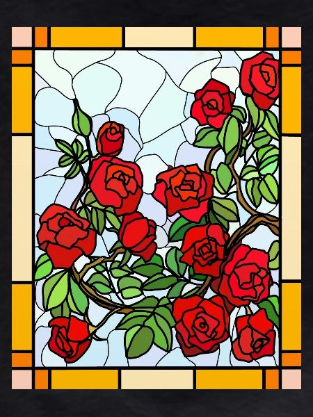 Stained Glass Roses