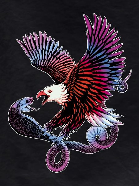 Eagle and snake