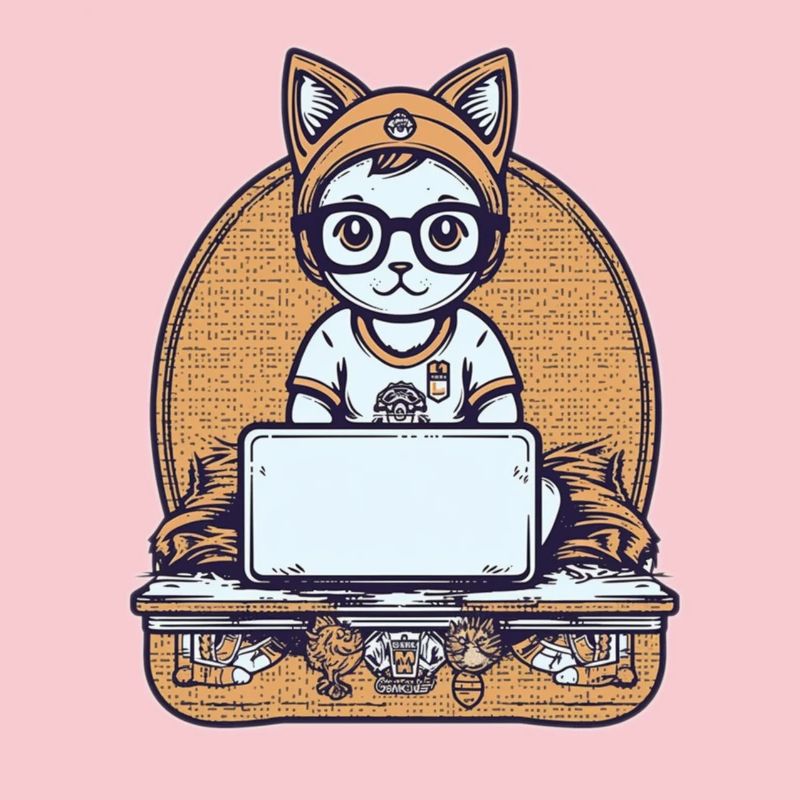 Techy Cat at Desk