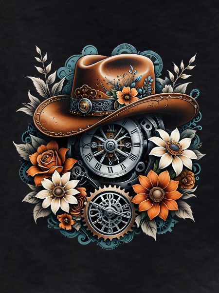 Steampunk cowboy style.