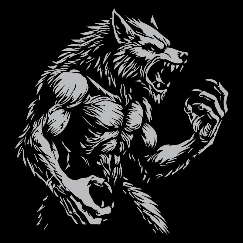 Grimmiger Warewolf Illustration