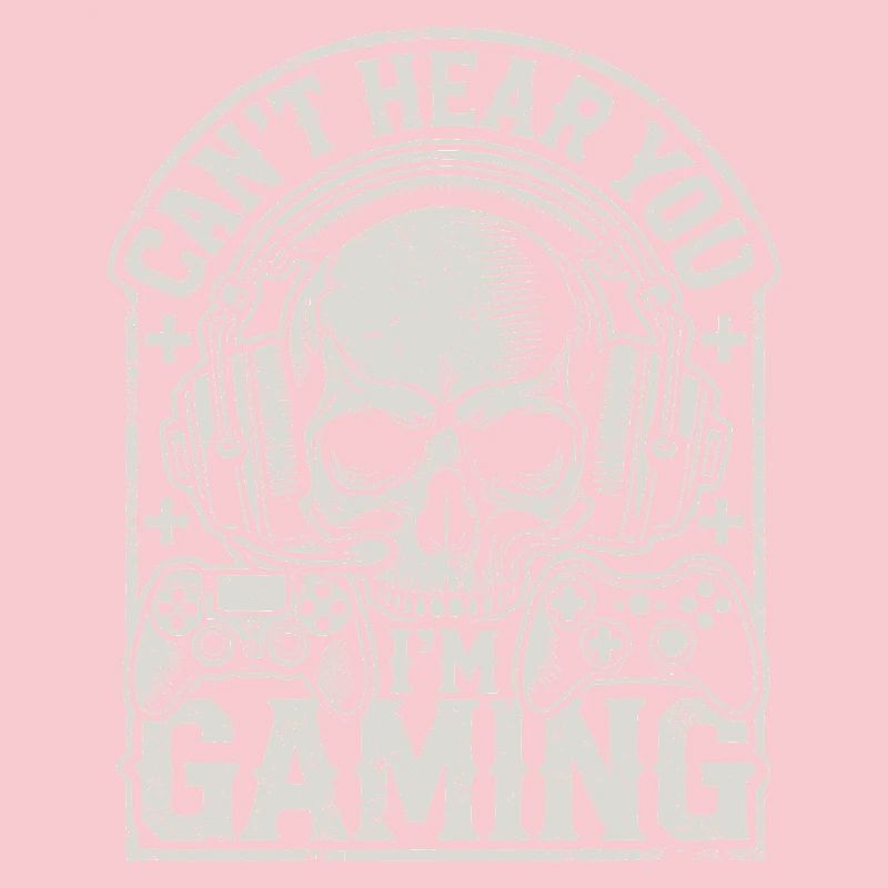 Gaming skull with headset and controllers