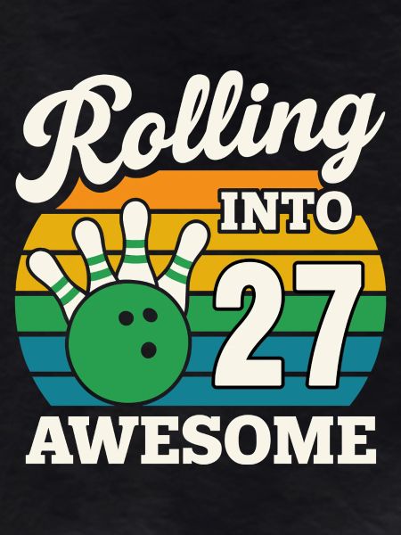 Bowling 27 Birthday Celebration Graphic