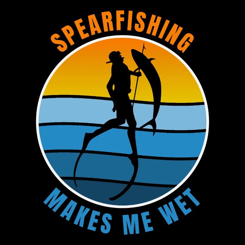 Retro Spearfishing Makes Me Wet Humor Design