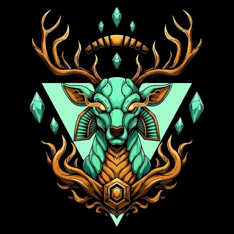 Cerf Cristal Vert