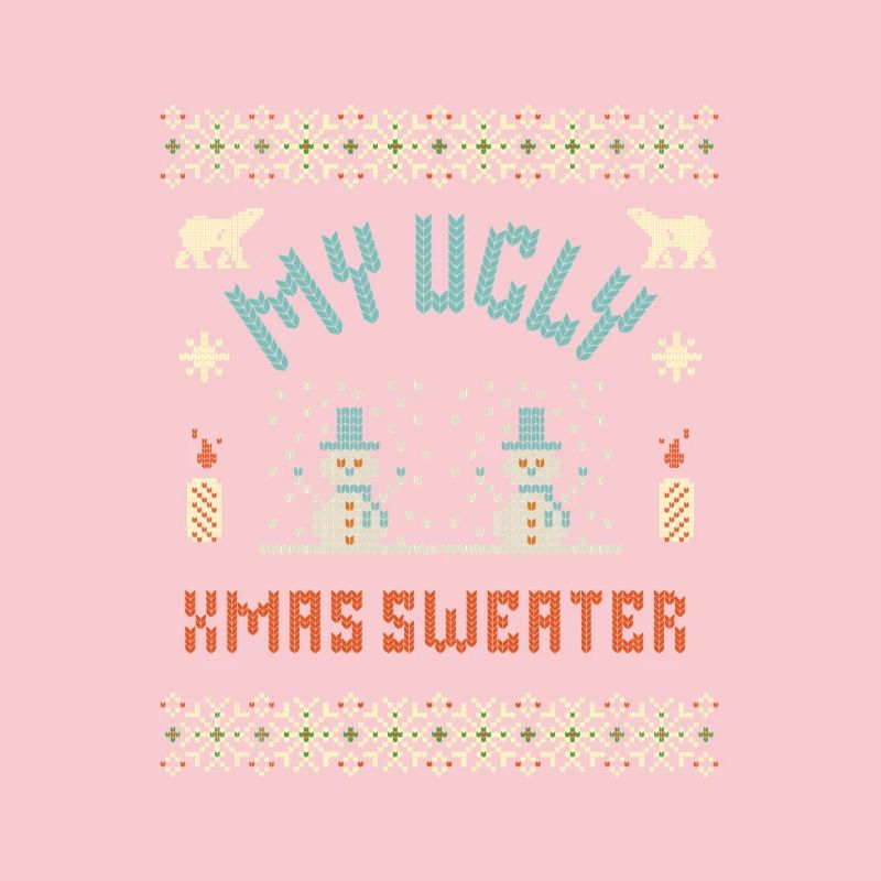 Mon pull de Noël moche – Décoration de Noël drôle en pixels