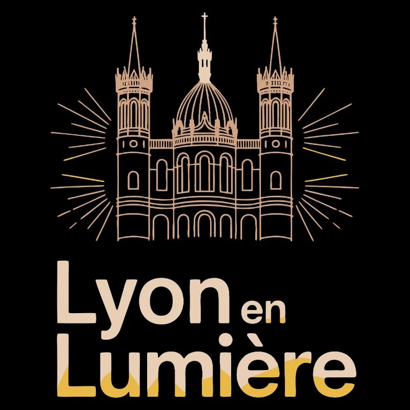Lyon en lumière: Stilisierte Kathedrale