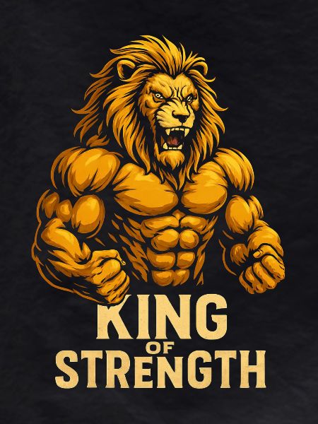 King of Strength Lion Motif