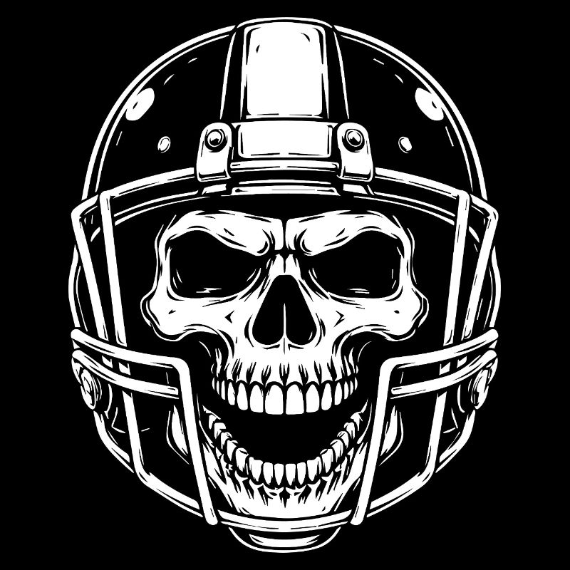 Schädel im Helm Gridiron Edge