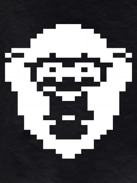 Retro Pixel Chimp Badge