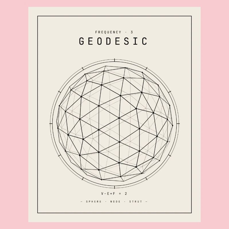 Geodesian Sphere Geometry Pattern