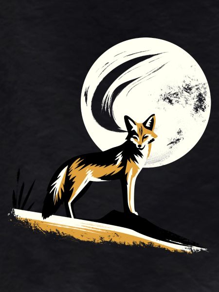 Jackal in the moonlight