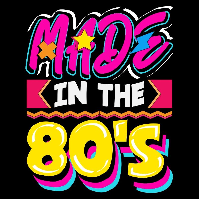 Retro Back to the 80s Vintage Design