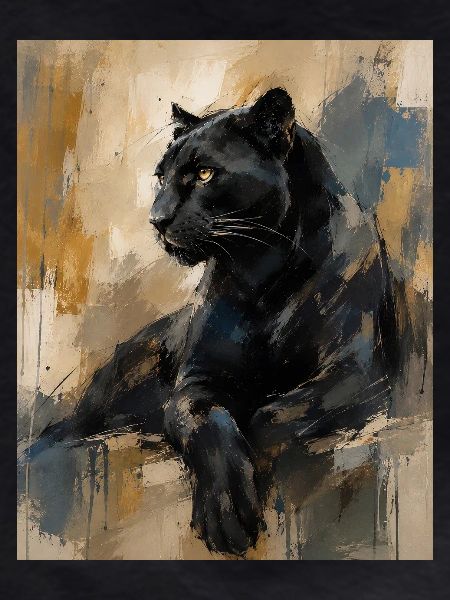 Sitzende Panther