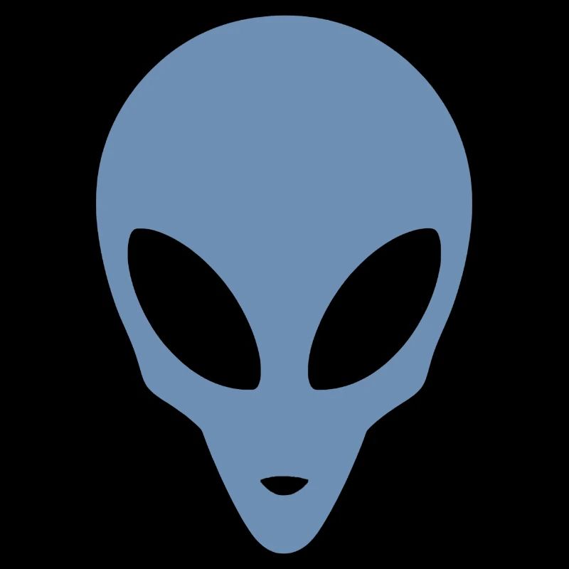Silhouette eines Alienkopfes