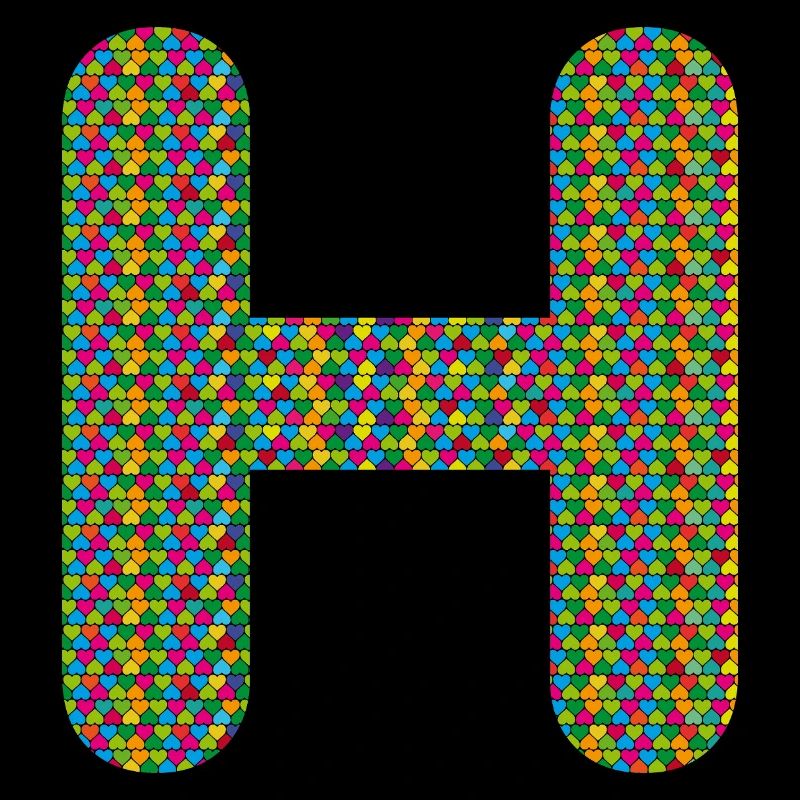 Coeur coloré H Design - Unique et élégant !