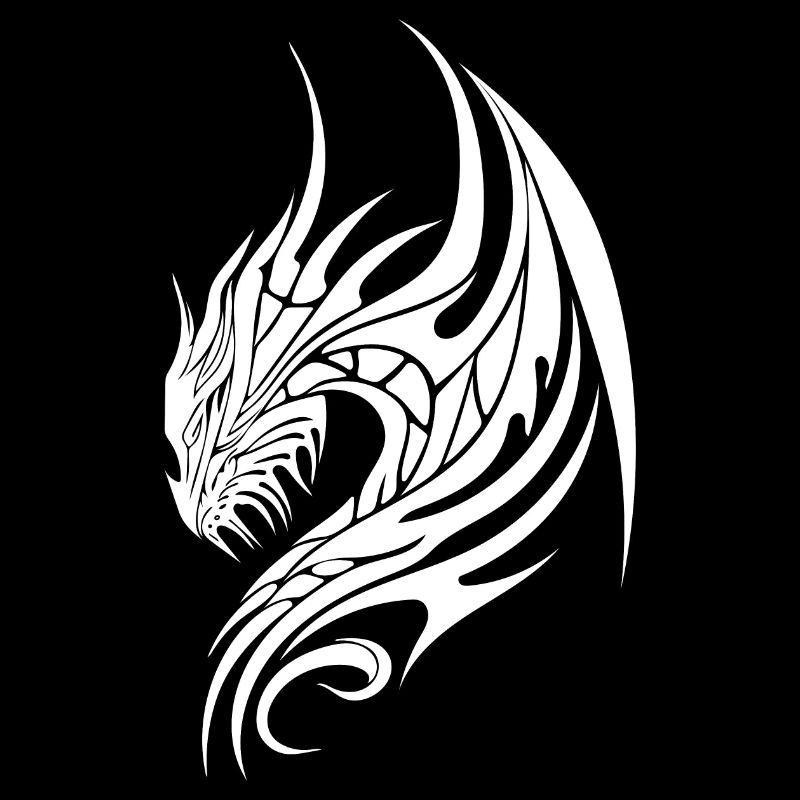 Tattoo dragon with wings