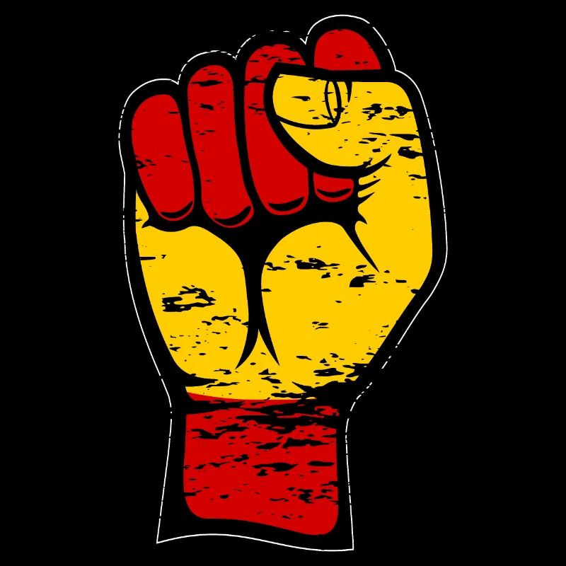 Poing de drapeau de l’Espagne utilisé