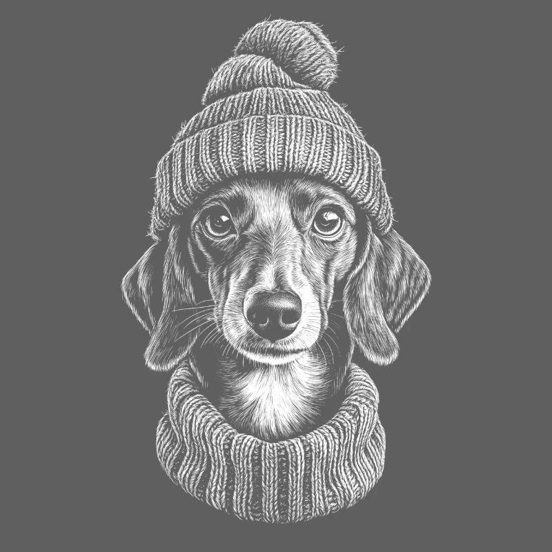Dachshund bobble hat hat dachshund dog dog