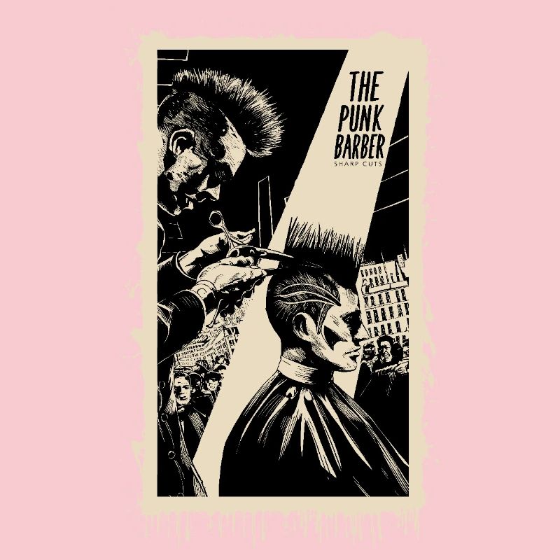 Punk barber sharp cuts