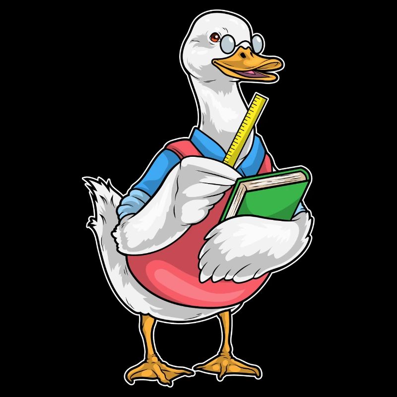 Règle de professeur de mathématiques de canard