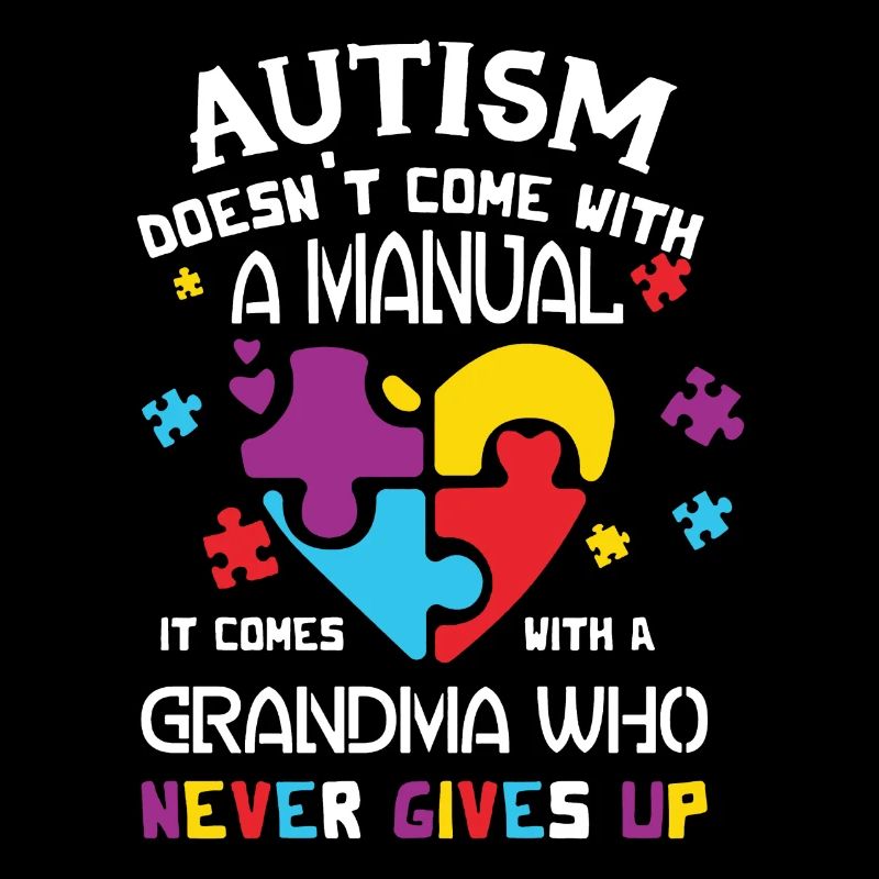 T-shirt de conscience d'autisme pour la grand-maman