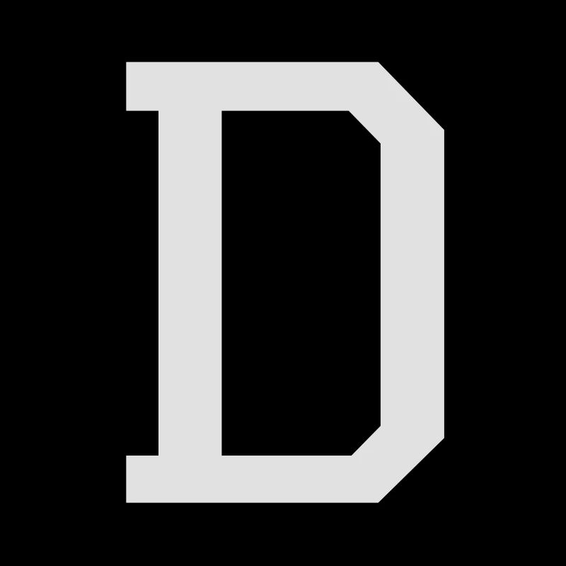 Letter D two-color