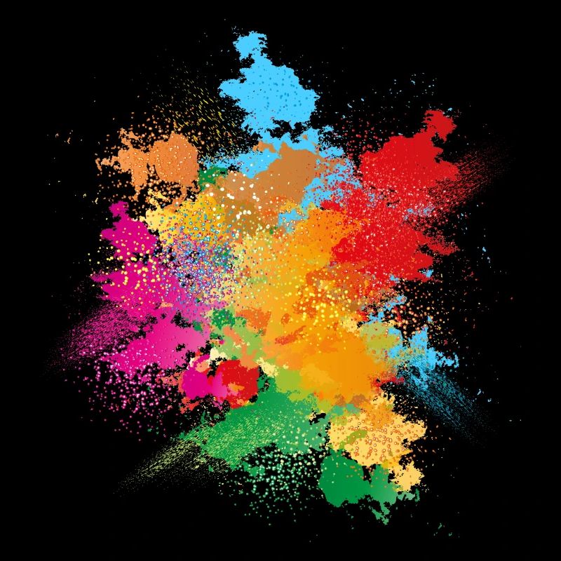 Explosion de poudre de couleur de poudre de couleur