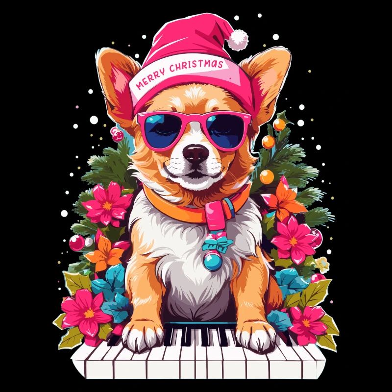 Dog with Piano