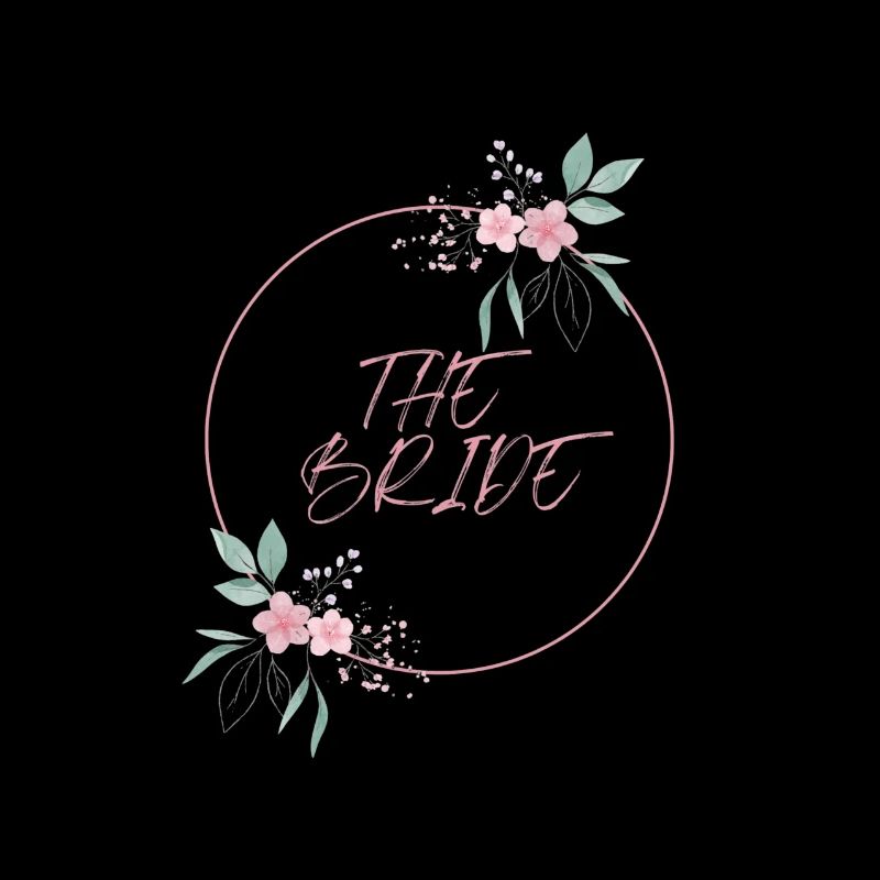 Bride Pink Circle Flowers Plain Vintage
