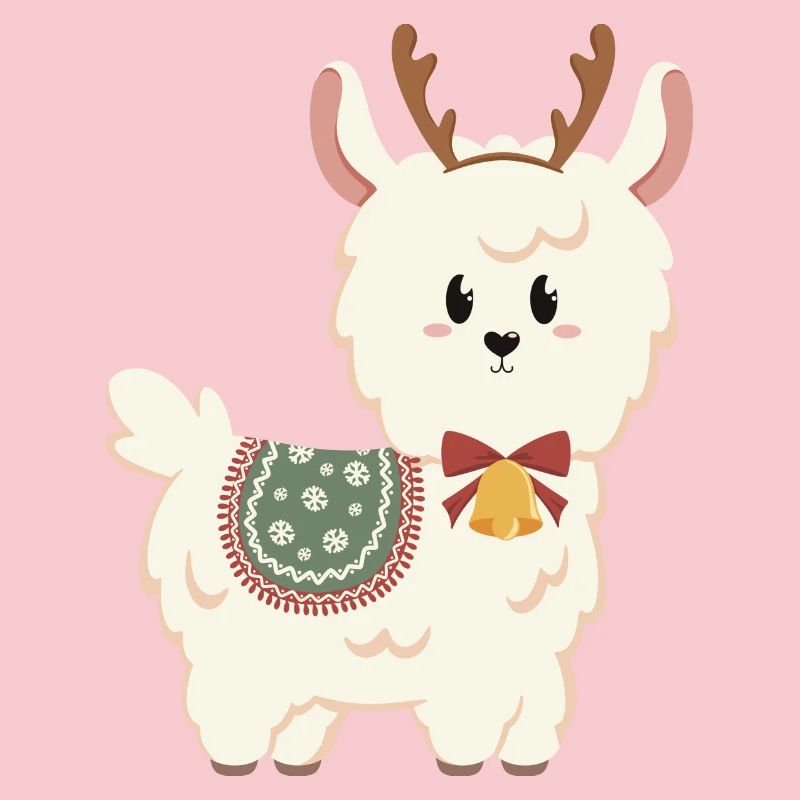 White alpaca for Christmas