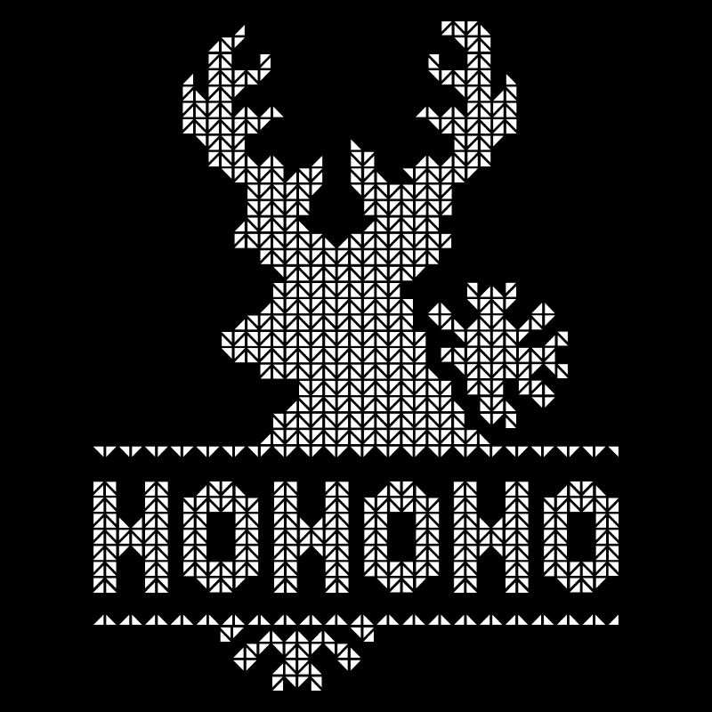 hohoho pixel Elch Weihnachten Schnee Symbol retro