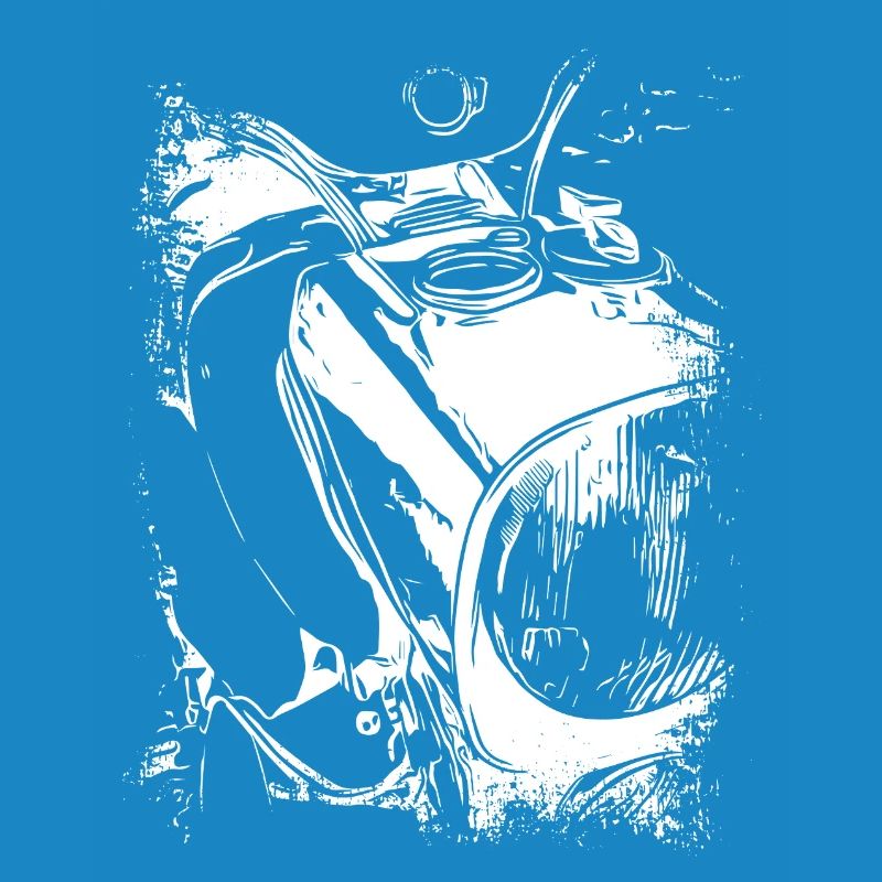 Two-stroke legend black and white
