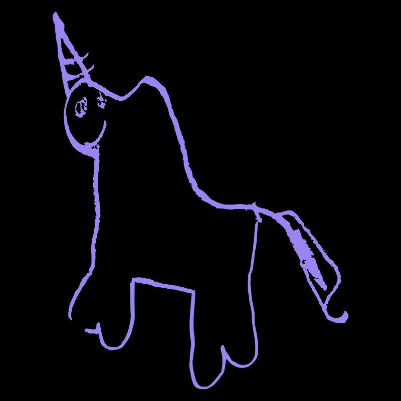 Minimalistisches Einhorn-Lineart
