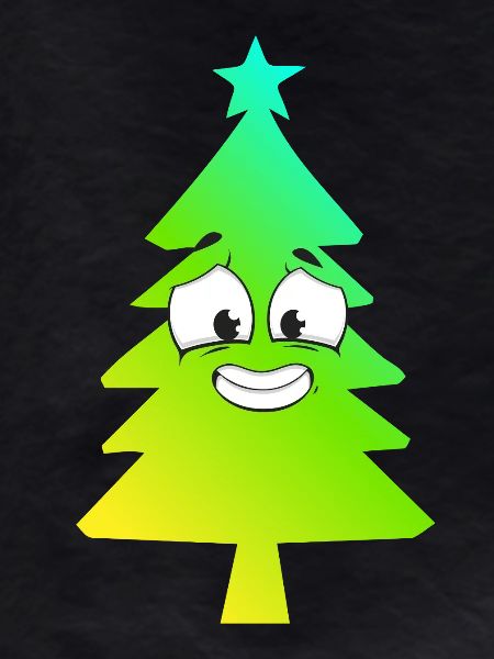 Christmas Tree Gradient Smile