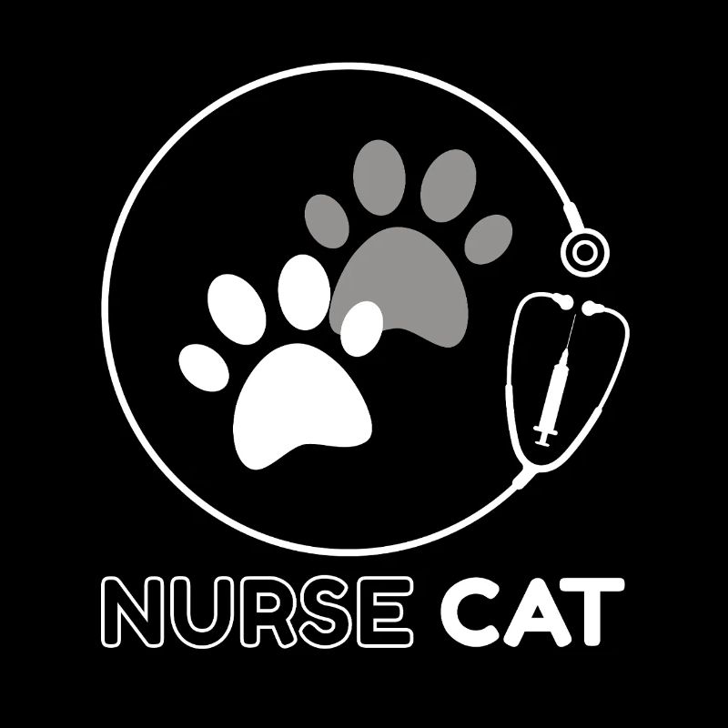 Chat Infirmier Pattes et Stéthoscope