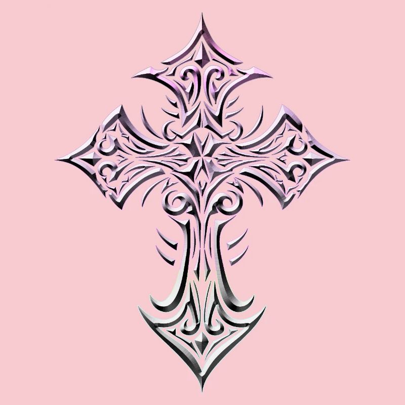 Croix en filigrane pastel