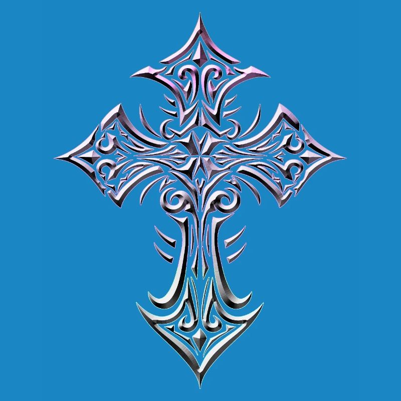 Croix en filigrane pastel