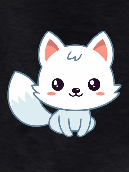 Kawaii White Pastel Fox