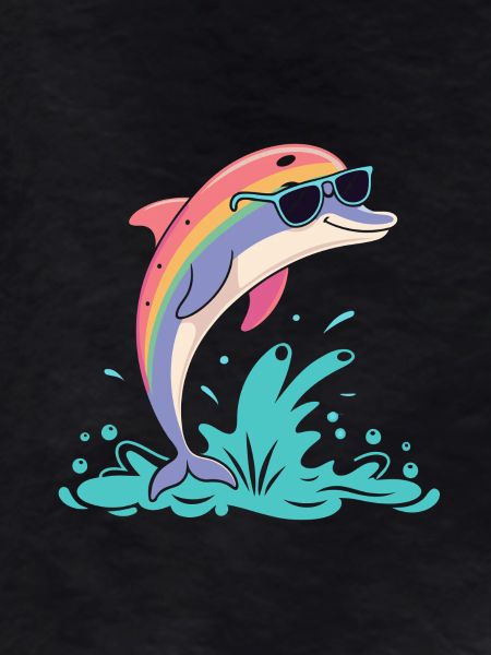 Rainbow dolphin glasses