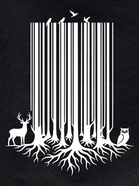 Baum-Barcode White