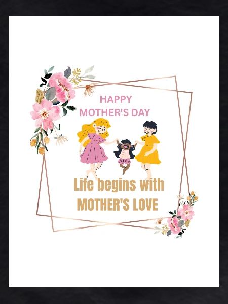 Mother's Love Floral Frame