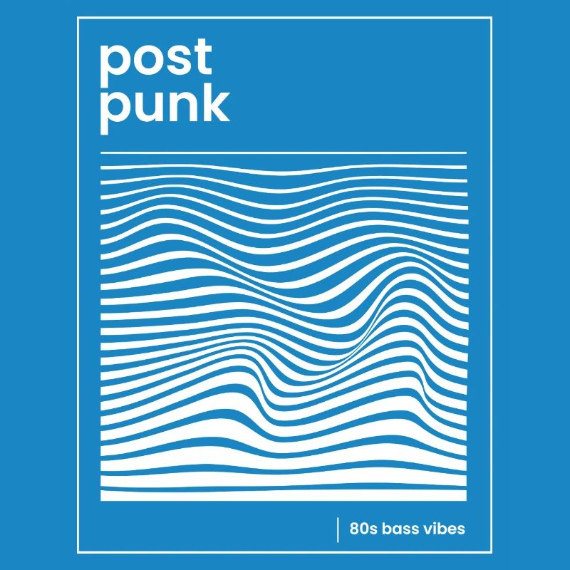 Post Punk Wave Pattern Poster