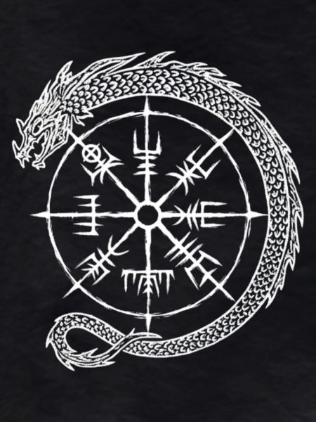 Vegvisir Midgardschlange - Wikinger Kompass