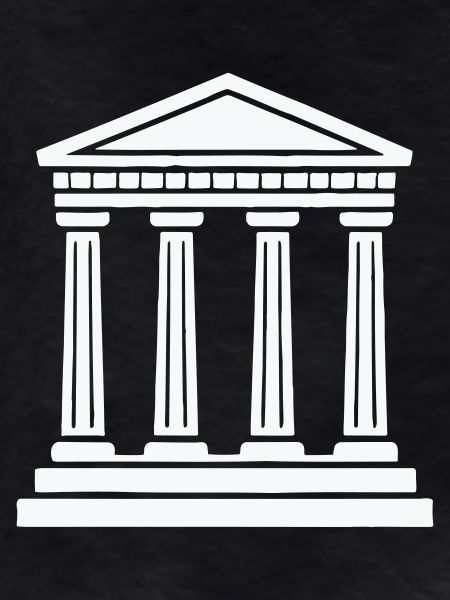 Klassischer Tempel Säulen Silhouette
